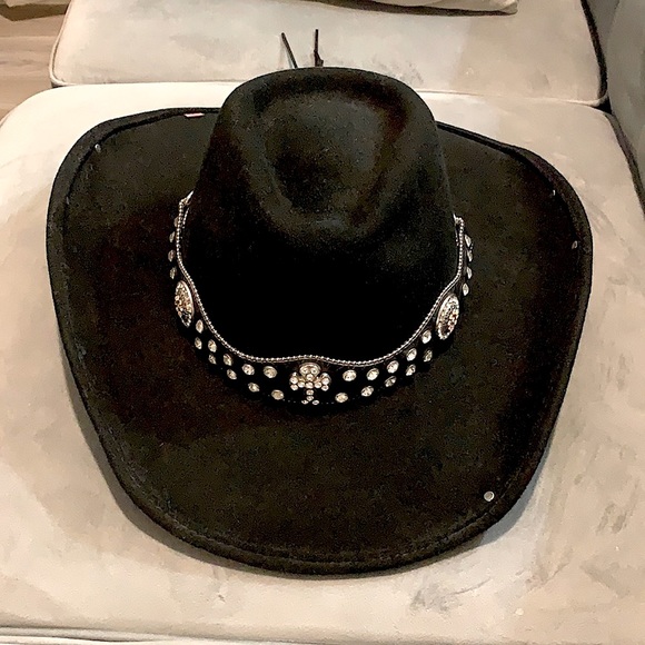 Real leather/felt Texas Cowboy hat - Black
